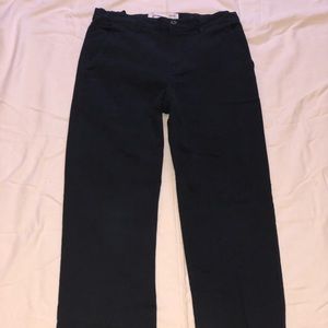 Navy blue straight leg uniform pants